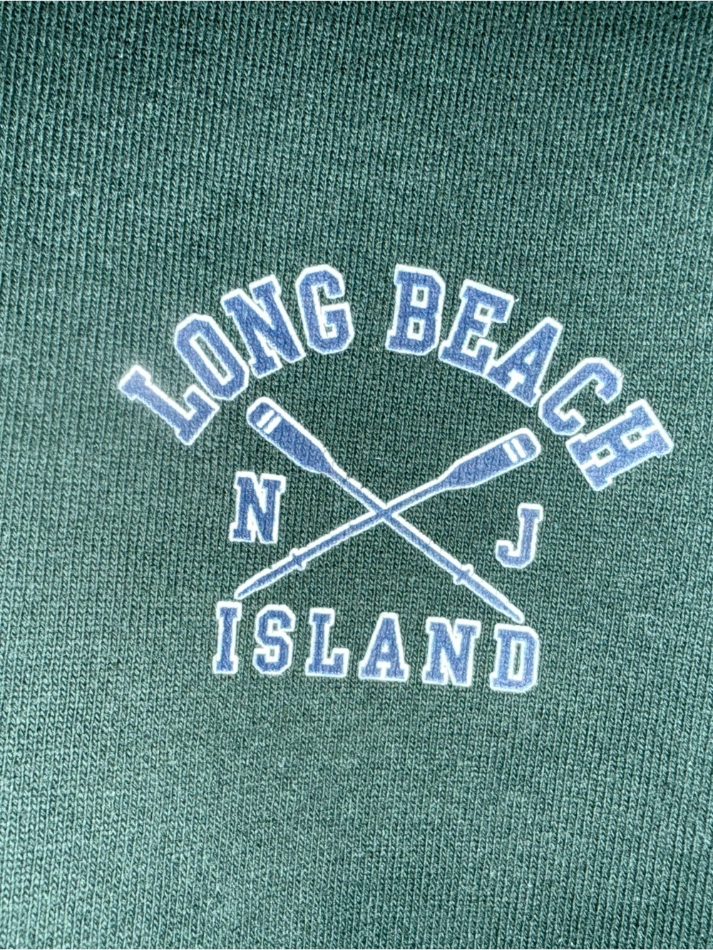 Vintage 90s Fruit of the Loom Super Cotton LBI Green Sweatshirt Set Large - Picture 5 of 9